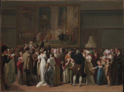 Publiczne wystawienie „Koronacji” Davida w Luwrze autorstwa Louis Leopold Boilly