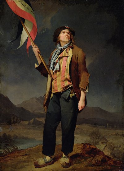 Piosenkarz Chenard jako Sans-Culotte autorstwa Louis Leopold Boilly