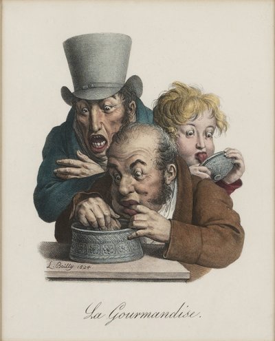Obżarstwo, 1824-1825 autorstwa Louis Leopold Boilly