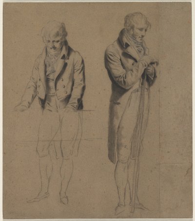 Dwie stojące postacie (studium do gry w bilard) autorstwa Louis Leopold Boilly