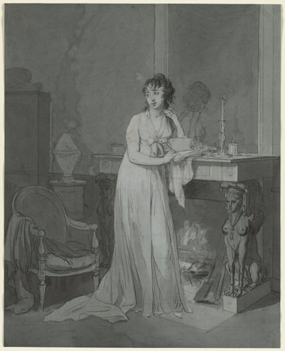 Kobieta przed kominkiem, ok. 1930 r. 1803. autorstwa Louis Leopold Boilly