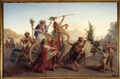 Powrót Święta Madonny z Łuku pod Neapolem Obraz Louisa Leopolda Roberta (1794-1835) 1827 Ndz. 1,47x2,12 m² autorstwa Louis Leopold Robert
