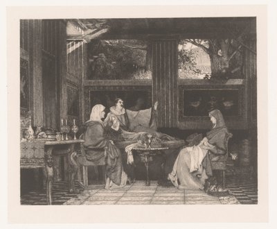 Venantius Fortunatus czyta swoje wiersze Radegondzie VI autorstwa Louis  Lucas