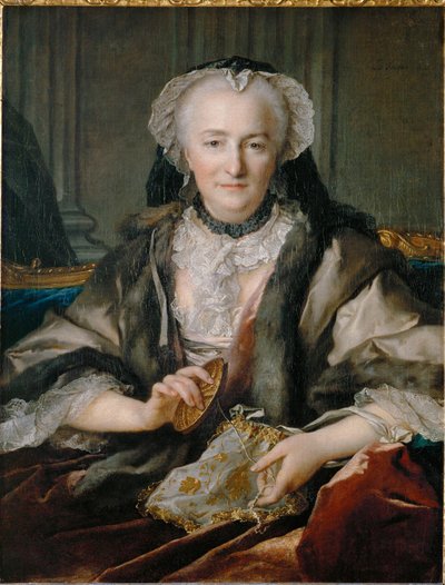 Pani Dange wiążąca węzły - Mrs. Dange haftuje ... autorstwa Louis M. Tocque