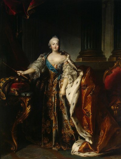 Portret cesarzowej Elżbiety autorstwa Louis Tocqué