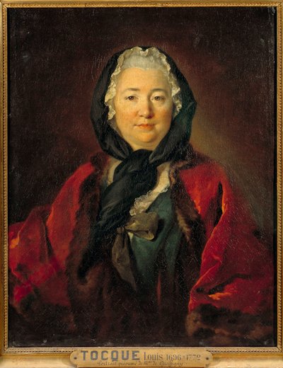 Przypuszczalny portret Madame de Graffigny (1695-1758) Francuski pisarz Obraz Louisa Tocque (1696-1772) XVIII-wieczne słońce. 0,81x0,65m² autorstwa Louis Tocqué