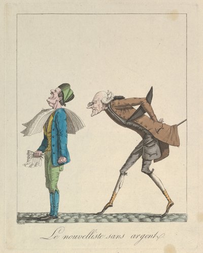 Le Nouvelliste Sans Argent, 1814. autorstwa Louis Maleuvre