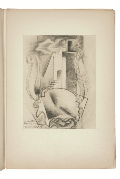 Strona z Indicateur des chemins de cœur Paris, opublikowana przez Jeanne Bucher autorstwa Louis Marcoussis