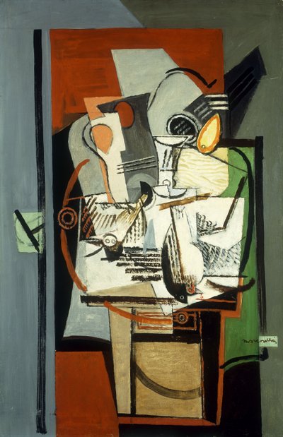 Martwa natura; Natura Morte, ok. 1930 autorstwa Louis Marcoussis