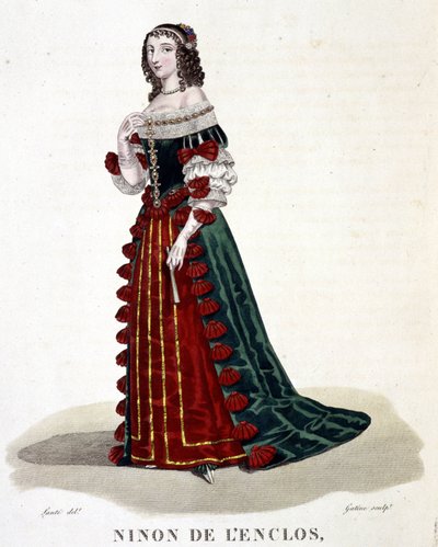 Anne „” Ninon”” z Enclos (lub Ninon de Lenclos lub Ninon de Lanclos autorstwa Louis Marie Lante
