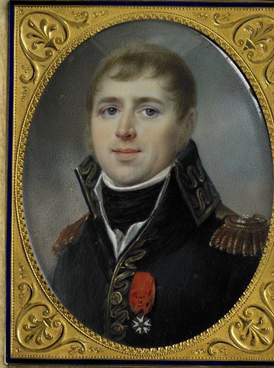 Carel Hendrik Ver Huell (1764-1845), wiceadmirał floty batawskiej i minister marynarki wojennej Republiki Batawskiej, odznaczony Krzyżem Oficerskim Legii Honorowej, nadany mu w 1804 roku autorstwa Louis Marie Sicard