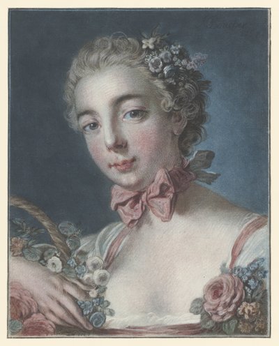 Portret Marie Amélie Baudouin jako Flora szef flory autorstwa Louis Marin Bonnet