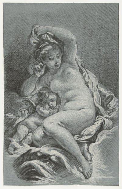 Wenus w Kupido Wenus i Kupidyn na delfinie autorstwa Louis Marin Bonnet