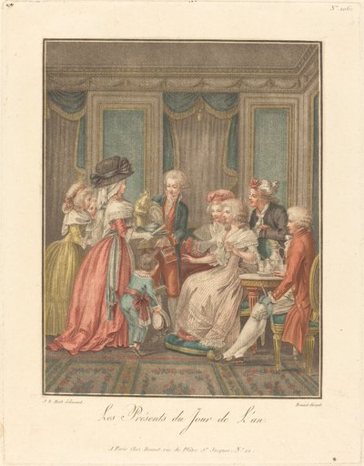 Prezenty noworoczne autorstwa Louis Marin Bonnet after Jean Baptiste Hüet, I
