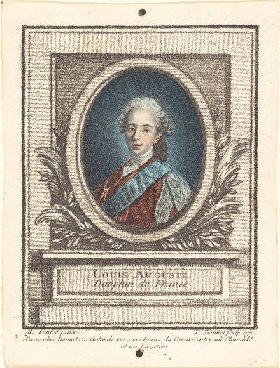 Louis-Auguste, Delfin Francji autorstwa Louis Marin Bonnet after Louis Michel Van Loo