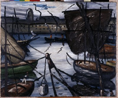 Stary port. Obraz Louisa Mathieu Verdilhana (Louis-Mathieu Verdilhan autorstwa Louis Mathieu Verdilhan