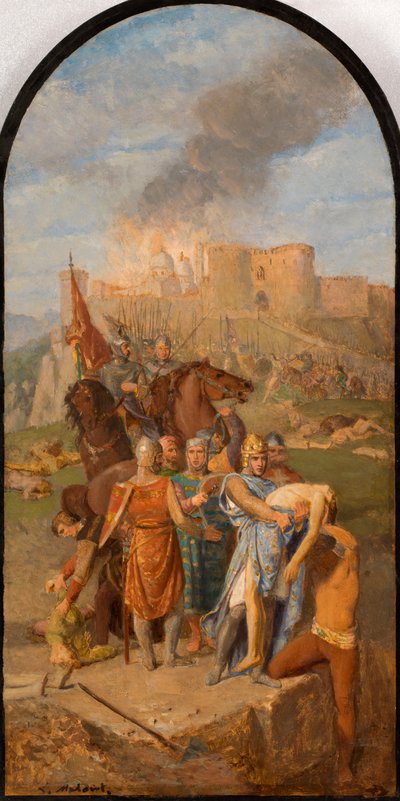 Szkic do kościoła św. autorstwa Louis Matout