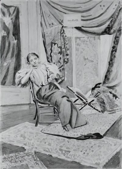 Dziewczyna na krześle, ok. 1891. autorstwa Louis Michel Eilshemius