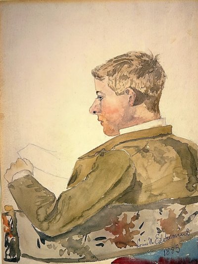 Portret kolegi studenta w Cornell, 1883. autorstwa Louis Michel Eilshemius