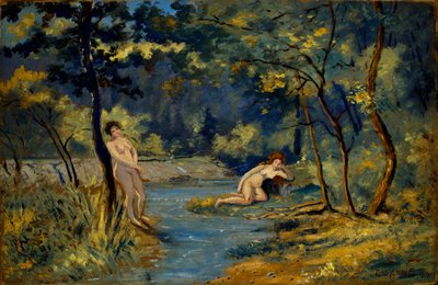 Nimfy stojące i leżące, 1908. autorstwa Louis Michel Eilshemius
