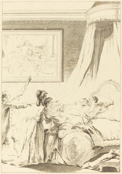 Le gascon puni autorstwa Louis Michel Halbou and Antoine Jean Duclos after Jean Honoré Fragonard