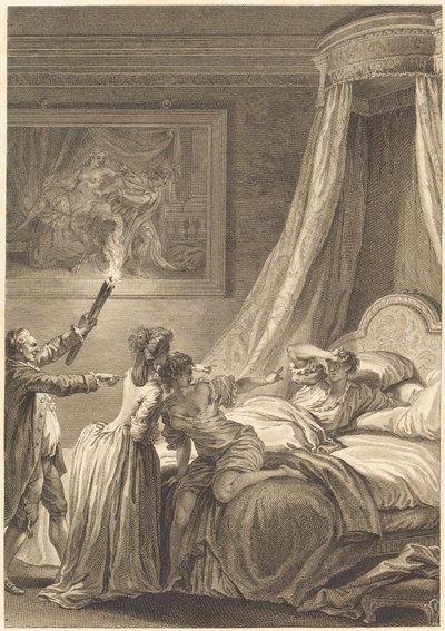 Le gascon puni autorstwa Louis Michel Halbou and Antoine Jean Duclos after Jean Honoré Fragonard