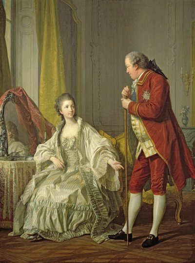 Portret markiza de Marigny i jego żony Marie-Francoise Constance Julie Filleul autorstwa Louis Michel van Loo