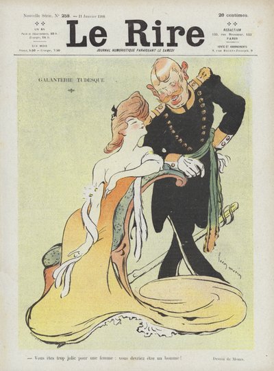Krzyżacka galanteria. Ilustracja do Le Rire autorstwa Louis Morin