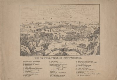 Pole bitwy pod Gettysburgiem, c.1867 autorstwa Louis N. Rosenthal