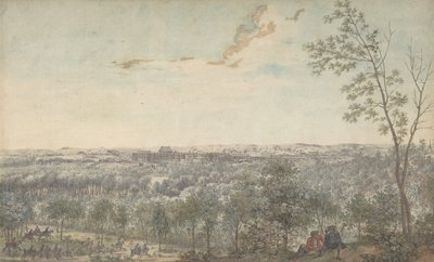 Wersal widziany z południowego zachodu, 1779. autorstwa Louis Nicolas de Lespinasse
