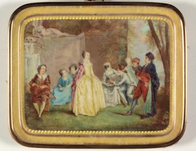 Fete Champetre (emalia) autorstwa Louis Nicolas van (manner of) Blarenberghe