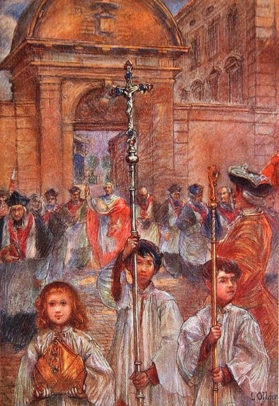 Uroczysta procesja w Frejus ku czci świętego Leonce autorstwa Louis Ollier