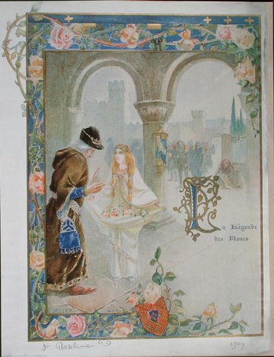 Św. Rozalina z Villeneuve (1267-1329) ok. 1900 (kolor lito) autorstwa Louis Ollier