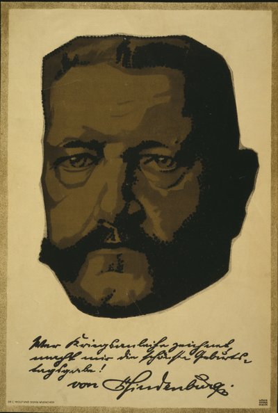 Portret generała feldmarszałka Paula von Hindenburg autorstwa Louis Oppenheim