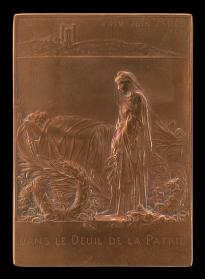 Francja opłakuje prezydenta republiki [rewers], 1894. autorstwa Louis Oscar Roty