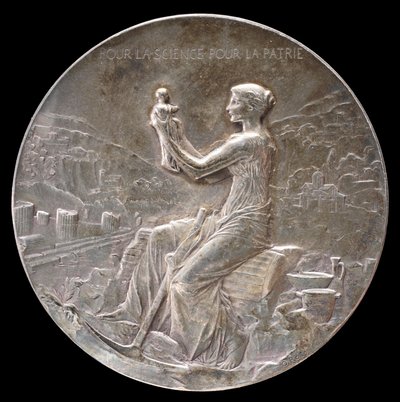 Medal na pięćdziesiątą rocznicę Szkoły Francuskiej w Atenach [awers], 1898. autorstwa Louis Oscar Roty