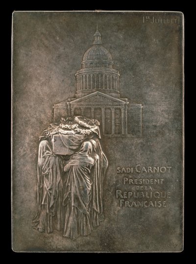 Ciało Prezydenta Sadi Carnota Pochodzi do Panteonu [awers], 1894. autorstwa Louis Oscar Roty