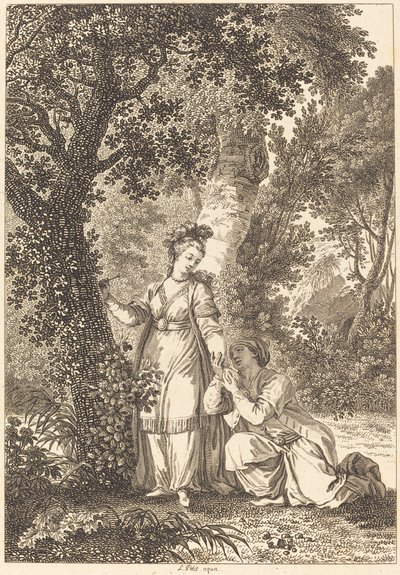 Oblubienica króla Garbe: Drzewo autorstwa Louis Petit after Jean Honoré Fragonard