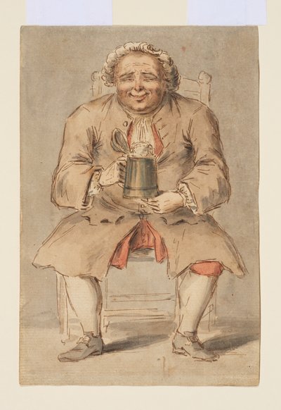 Siedzący mężczyzna z kuflem autorstwa Louis Philippe Boitard