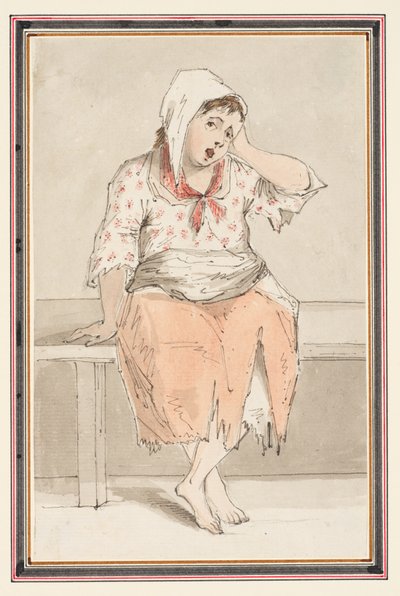 Badanie siedzącej kobiety autorstwa Louis Philippe Boitard