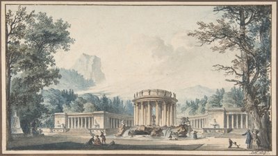 Projekt na dekorację świąteczną, b.d. autorstwa Louis Pierre Baltard