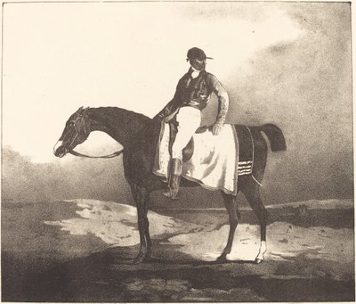 Brytyjski koń i dżokej autorstwa Louis Pierre Marie Courtin after Théodore Gericault
