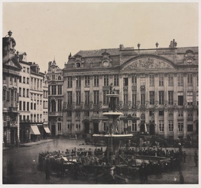 Budowa pamiątkowej fontanny bez tytułu, lipiec 1856 r. autorstwa Louis Pierre Theophile Dubois de Nehaut
