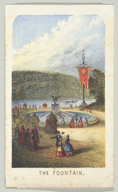 Fontanna z serii Widoki w Central Parku, Nowy Jork, część 3, 1864. autorstwa Louis Prang