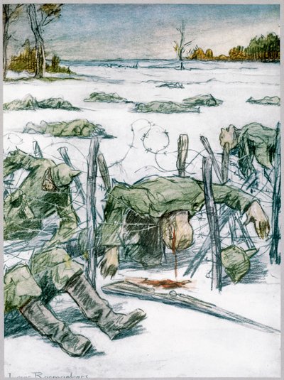 „Drut kolczasty”, 1916 autorstwa Louis Raemaekers