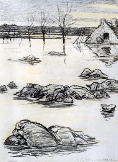 „Rok 1914, „Jesteśmy w drodze do Calais”, 1916 autorstwa Louis Raemaekers