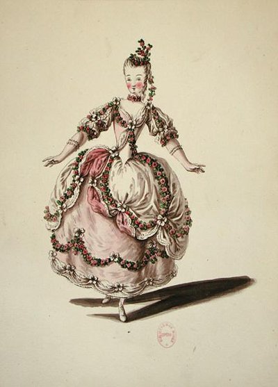 Kostium Pasterza na balet (akwarela na papierze) autorstwa Louis Rene Boquet