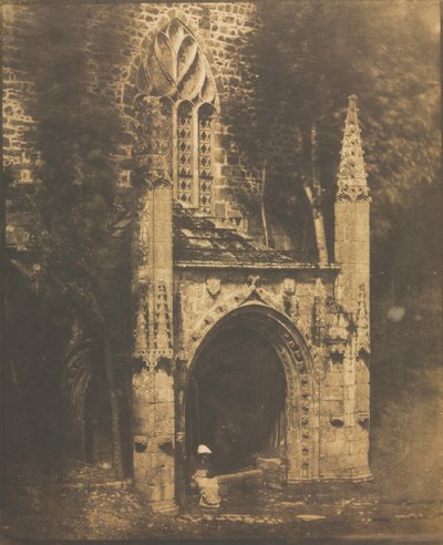 Fontanna Notre-Dame w Saint-Brieuc, Bretania, około. 1853. autorstwa Louis Rémy Robert