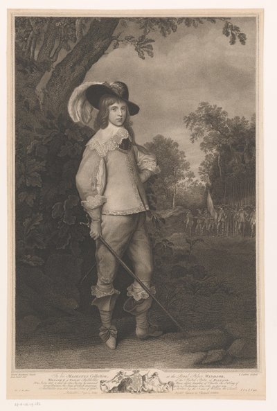 Portret van Willema II van Oranje (...) Wilhelm II z Nassau Stadtholder Stanów Zjednoczonych Holandii (tytuł na obiekcie) autorstwa Louis Sailliar
