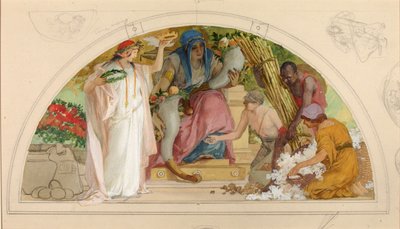 Wealth of the Soil (studium do lunety, Old Senate Office Building) autorstwa Louis Schaettle